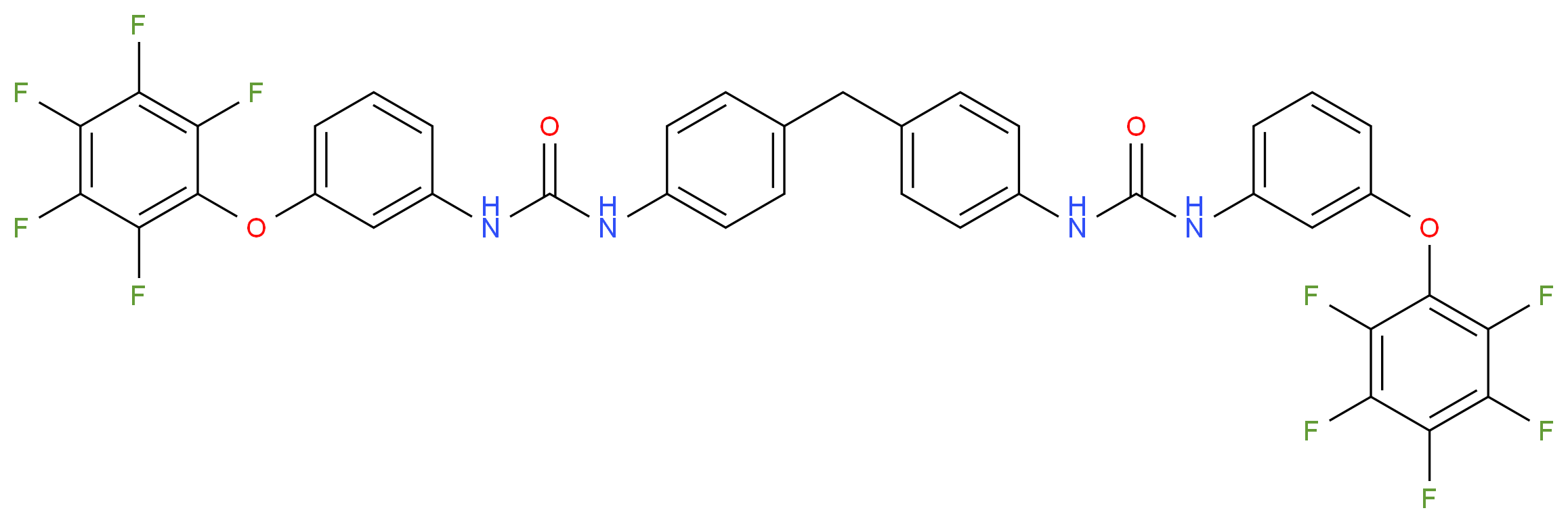 N-{4-[4-({[3-(2,3,4,5,6-pentafluorophenoxy)anilino]carbonyl}amino)benzyl]phenyl}-N'-[3-(2,3,4,5,6-pentafluorophenoxy)phenyl]urea_Molecular_structure_CAS_)