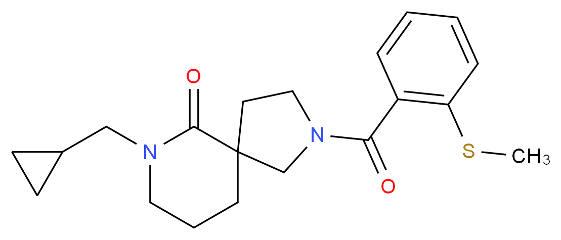 7-(cyclopropylmethyl)-2-[2-(methylthio)benzoyl]-2,7-diazaspiro[4.5]decan-6-one_Molecular_structure_CAS_)