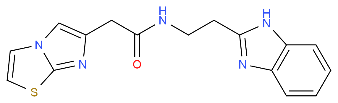 N-[2-(1H-benzimidazol-2-yl)ethyl]-2-imidazo[2,1-b][1,3]thiazol-6-ylacetamide_Molecular_structure_CAS_)