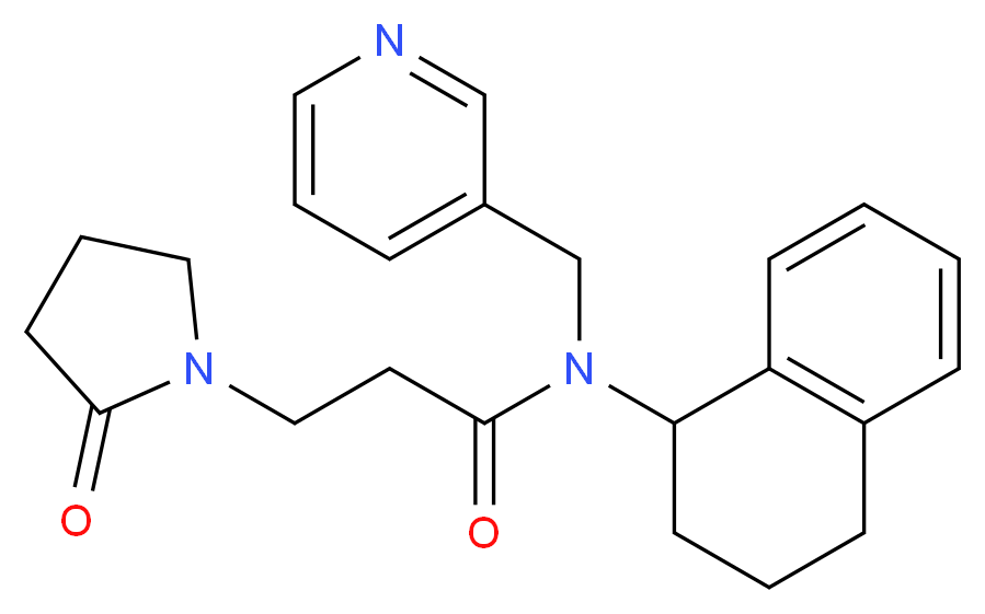3-(2-oxopyrrolidin-1-yl)-N-(pyridin-3-ylmethyl)-N-(1,2,3,4-tetrahydronaphthalen-1-yl)propanamide_Molecular_structure_CAS_)