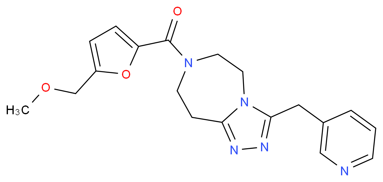 7-[5-(methoxymethyl)-2-furoyl]-3-(3-pyridinylmethyl)-6,7,8,9-tetrahydro-5H-[1,2,4]triazolo[4,3-d][1,4]diazepine_Molecular_structure_CAS_)