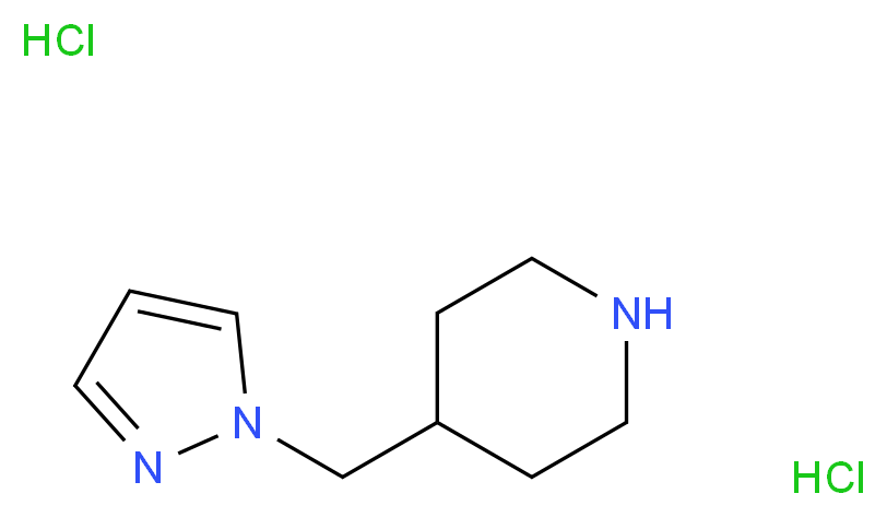 4-(1H-Pyrazol-1-ylmethyl)piperidine dihydrochloride_Molecular_structure_CAS_956075-57-3)