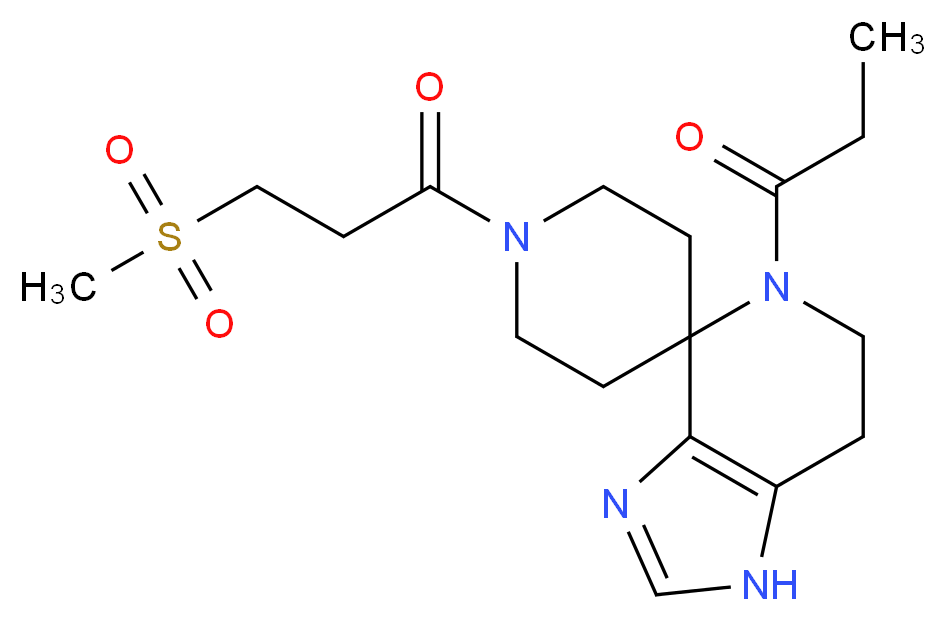 1'-[3-(methylsulfonyl)propanoyl]-5-propionyl-1,5,6,7-tetrahydrospiro[imidazo[4,5-c]pyridine-4,4'-piperidine]_Molecular_structure_CAS_)