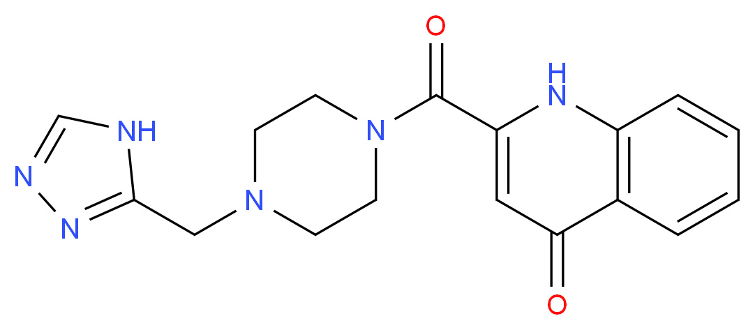 2-{[4-(4H-1,2,4-triazol-3-ylmethyl)piperazin-1-yl]carbonyl}quinolin-4(1H)-one_Molecular_structure_CAS_)