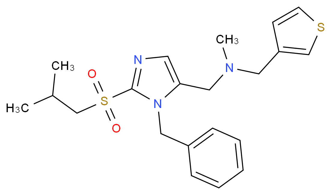 1-[1-benzyl-2-(isobutylsulfonyl)-1H-imidazol-5-yl]-N-methyl-N-(3-thienylmethyl)methanamine_Molecular_structure_CAS_)