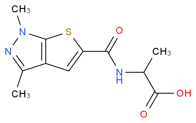 2-({1,3-dimethyl-1H-thieno[2,3-c]pyrazol-5-yl}formamido)propanoic acid_Molecular_structure_CAS_)