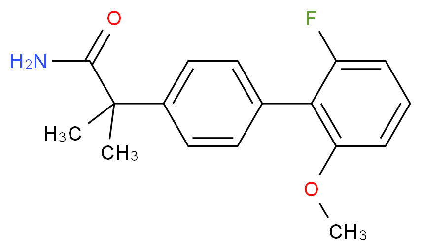 2-(2'-fluoro-6'-methoxybiphenyl-4-yl)-2-methylpropanamide_Molecular_structure_CAS_)