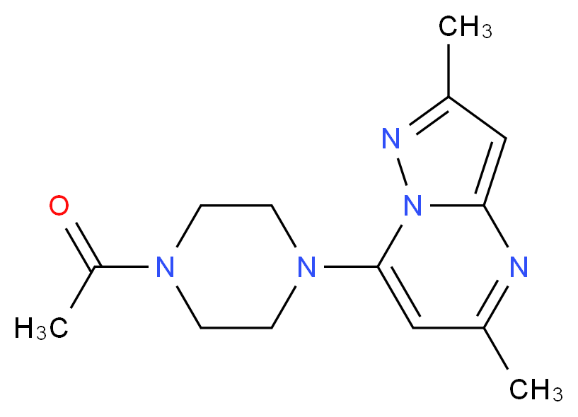 7-(4-acetyl-1-piperazinyl)-2,5-dimethylpyrazolo[1,5-a]pyrimidine_Molecular_structure_CAS_)