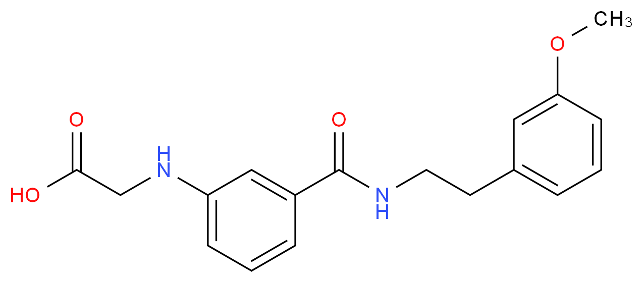 {[3-({[2-(3-methoxyphenyl)ethyl]amino}carbonyl)phenyl]amino}acetic acid_Molecular_structure_CAS_)