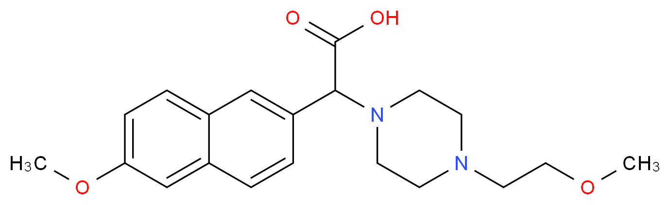 [4-(2-methoxyethyl)piperazin-1-yl](6-methoxy-2-naphthyl)acetic acid_Molecular_structure_CAS_)