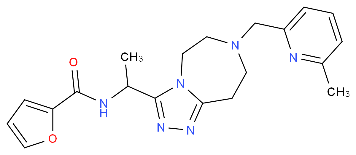 N-(1-{7-[(6-methyl-2-pyridinyl)methyl]-6,7,8,9-tetrahydro-5H-[1,2,4]triazolo[4,3-d][1,4]diazepin-3-yl}ethyl)-2-furamide_Molecular_structure_CAS_)