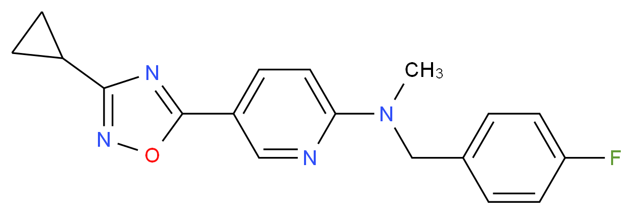 5-(3-cyclopropyl-1,2,4-oxadiazol-5-yl)-N-(4-fluorobenzyl)-N-methyl-2-pyridinamine_Molecular_structure_CAS_)