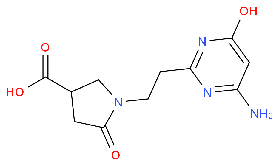 1-[2-(4-amino-6-hydroxypyrimidin-2-yl)ethyl]-5-oxopyrrolidine-3-carboxylic acid_Molecular_structure_CAS_)