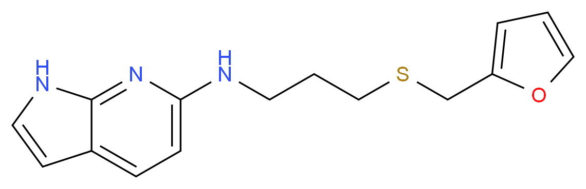 N-{3-[(2-furylmethyl)thio]propyl}-1H-pyrrolo[2,3-b]pyridin-6-amine_Molecular_structure_CAS_)