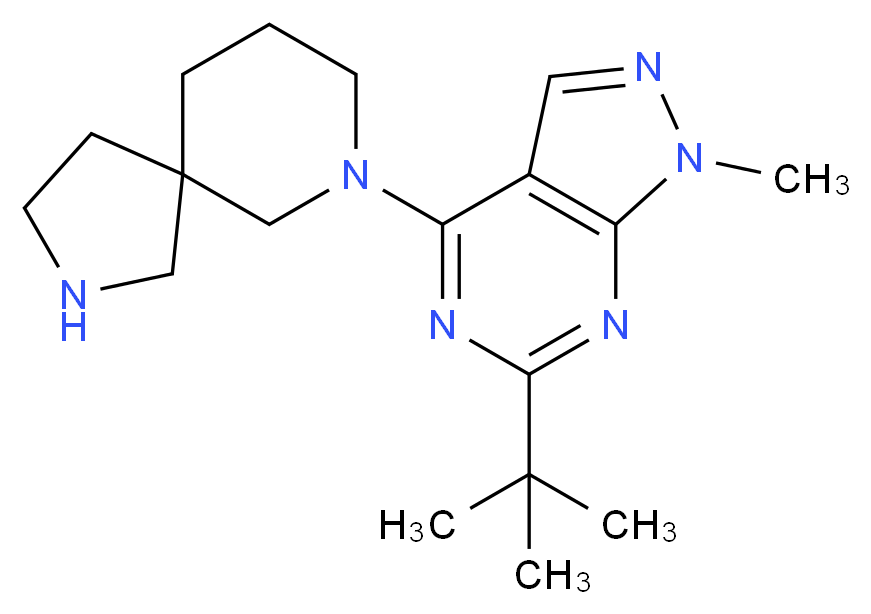 7-(6-tert-butyl-1-methyl-1H-pyrazolo[3,4-d]pyrimidin-4-yl)-2,7-diazaspiro[4.5]decane_Molecular_structure_CAS_)