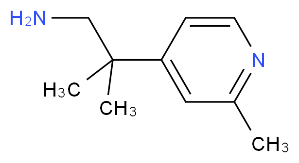 2-methyl-2-(2-methylpyridin-4-yl)propan-1-amine_Molecular_structure_CAS_1060806-42-9)