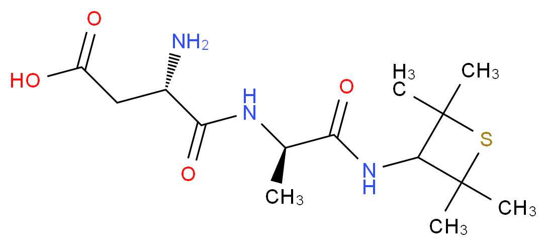 (S)-3-Amino-4-oxo-4-(((R)-1-oxo-1-((2,2,4,4-tetramethylthietan-3-yl)amino)propan-2-yl)amino)butanoic acid_Molecular_structure_CAS_80863-62-3)