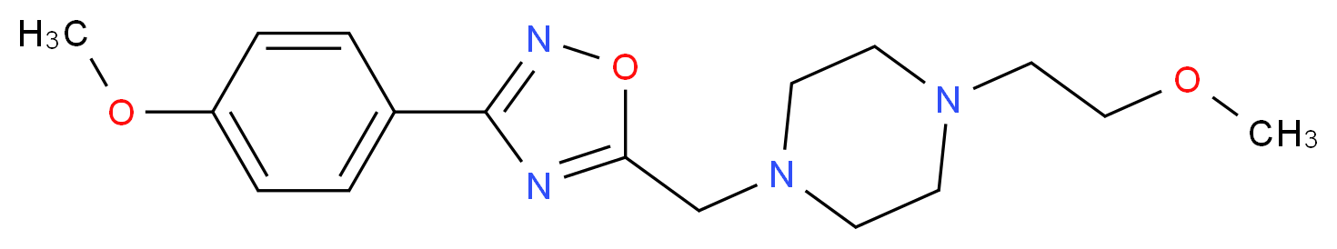 1-(2-methoxyethyl)-4-{[3-(4-methoxyphenyl)-1,2,4-oxadiazol-5-yl]methyl}piperazine_Molecular_structure_CAS_)