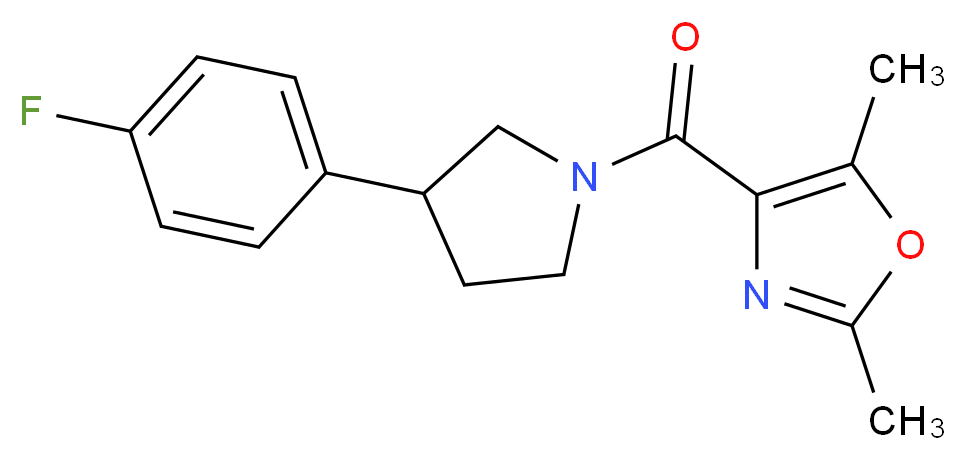 4-{[3-(4-fluorophenyl)-1-pyrrolidinyl]carbonyl}-2,5-dimethyl-1,3-oxazole_Molecular_structure_CAS_)