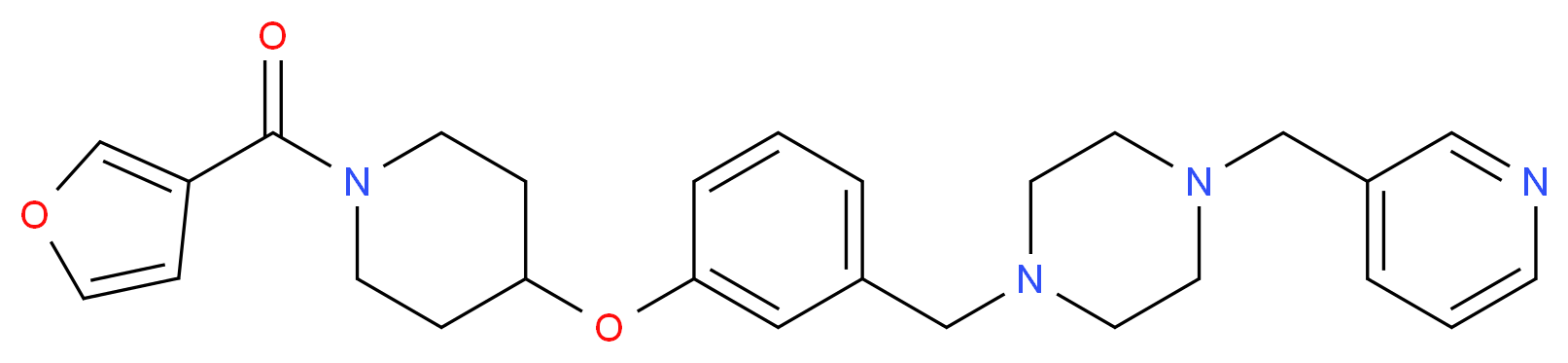 1-(3-{[1-(3-furoyl)-4-piperidinyl]oxy}benzyl)-4-(3-pyridinylmethyl)piperazine_Molecular_structure_CAS_)