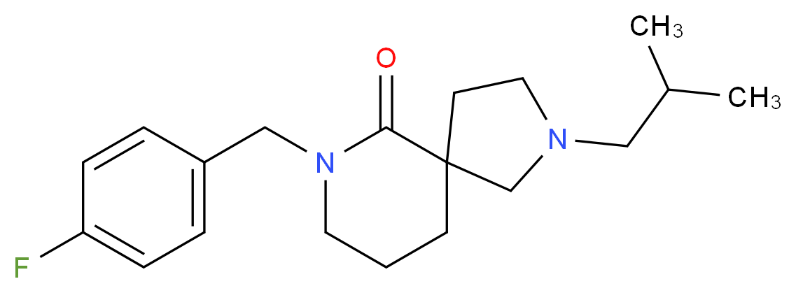 7-(4-fluorobenzyl)-2-isobutyl-2,7-diazaspiro[4.5]decan-6-one_Molecular_structure_CAS_)