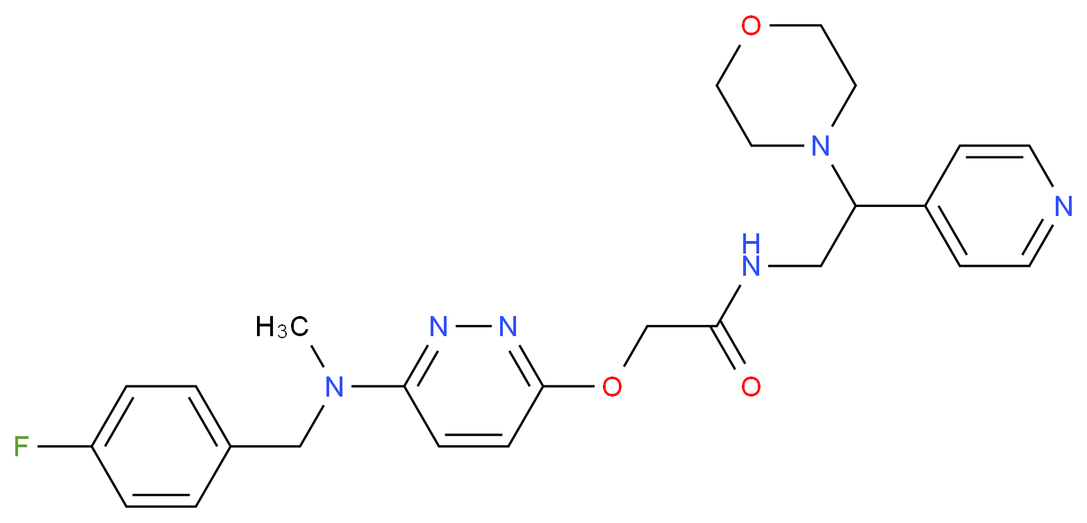 2-({6-[(4-fluorobenzyl)(methyl)amino]-3-pyridazinyl}oxy)-N-[2-(4-morpholinyl)-2-(4-pyridinyl)ethyl]acetamide_Molecular_structure_CAS_)