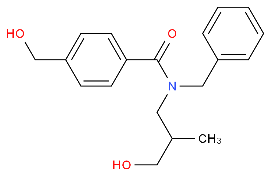 N-benzyl-4-(hydroxymethyl)-N-(3-hydroxy-2-methylpropyl)benzamide_Molecular_structure_CAS_)