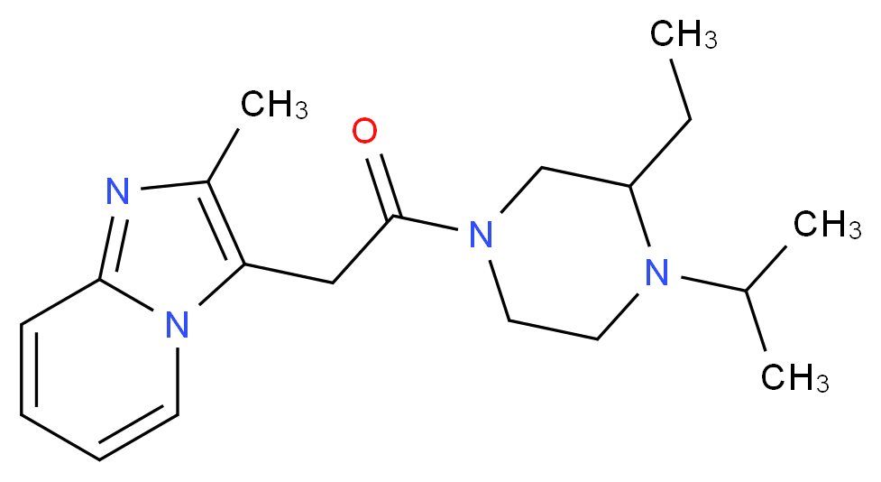 3-[2-(3-ethyl-4-isopropyl-1-piperazinyl)-2-oxoethyl]-2-methylimidazo[1,2-a]pyridine_Molecular_structure_CAS_)