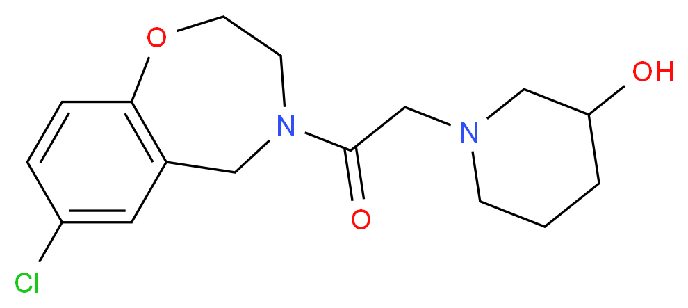 1-[2-(7-chloro-2,3-dihydro-1,4-benzoxazepin-4(5H)-yl)-2-oxoethyl]piperidin-3-ol_Molecular_structure_CAS_)