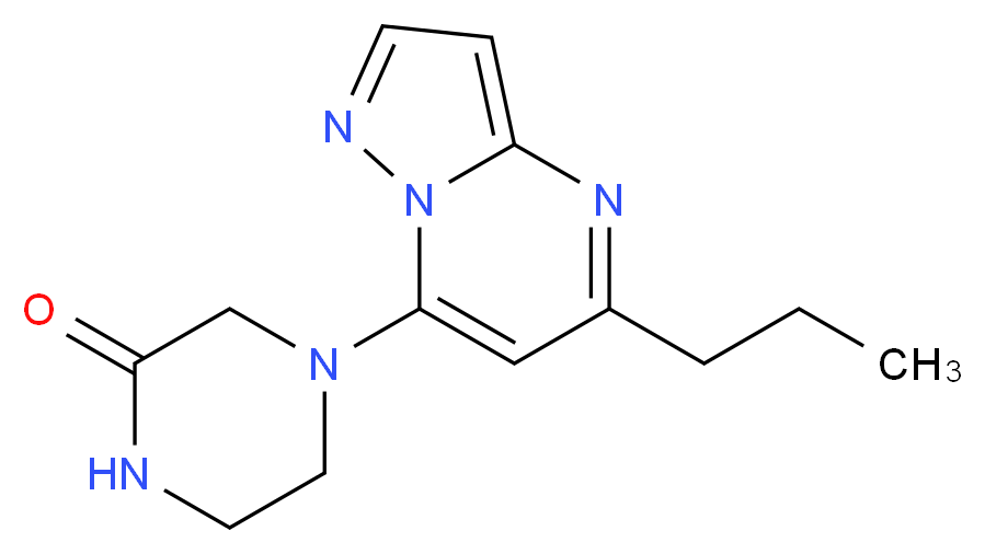 4-(5-propylpyrazolo[1,5-a]pyrimidin-7-yl)piperazin-2-one_Molecular_structure_CAS_)