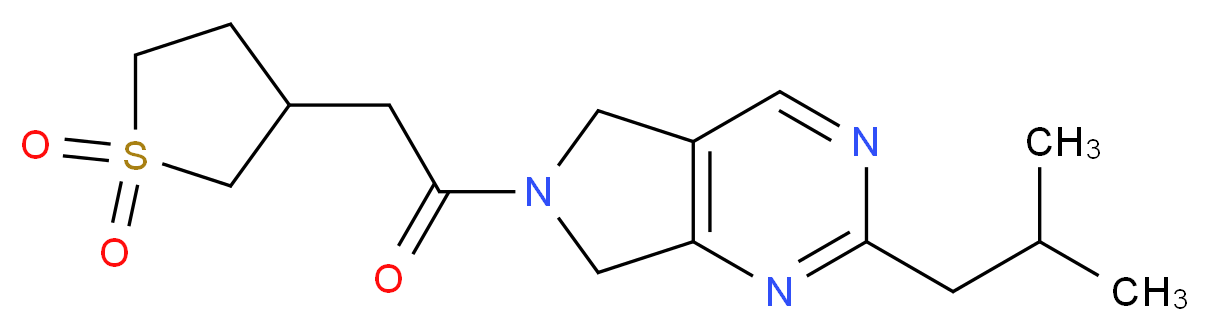 6-[(1,1-dioxidotetrahydro-3-thienyl)acetyl]-2-isobutyl-6,7-dihydro-5H-pyrrolo[3,4-d]pyrimidine_Molecular_structure_CAS_)