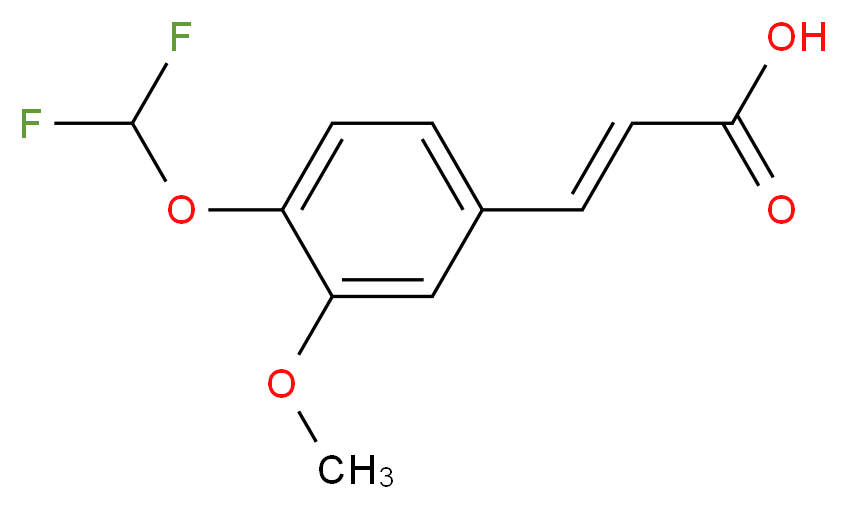 3-(4-Difluoromethoxy-3-methoxy-phenyl)-acrylic acid_Molecular_structure_CAS_)