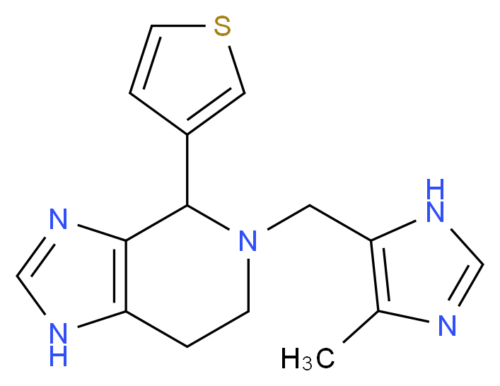 5-[(4-methyl-1H-imidazol-5-yl)methyl]-4-(3-thienyl)-4,5,6,7-tetrahydro-1H-imidazo[4,5-c]pyridine_Molecular_structure_CAS_)