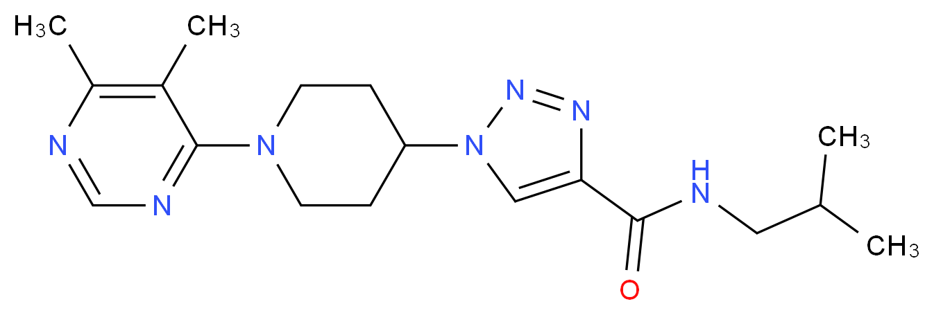 1-[1-(5,6-dimethylpyrimidin-4-yl)piperidin-4-yl]-N-isobutyl-1H-1,2,3-triazole-4-carboxamide_Molecular_structure_CAS_)