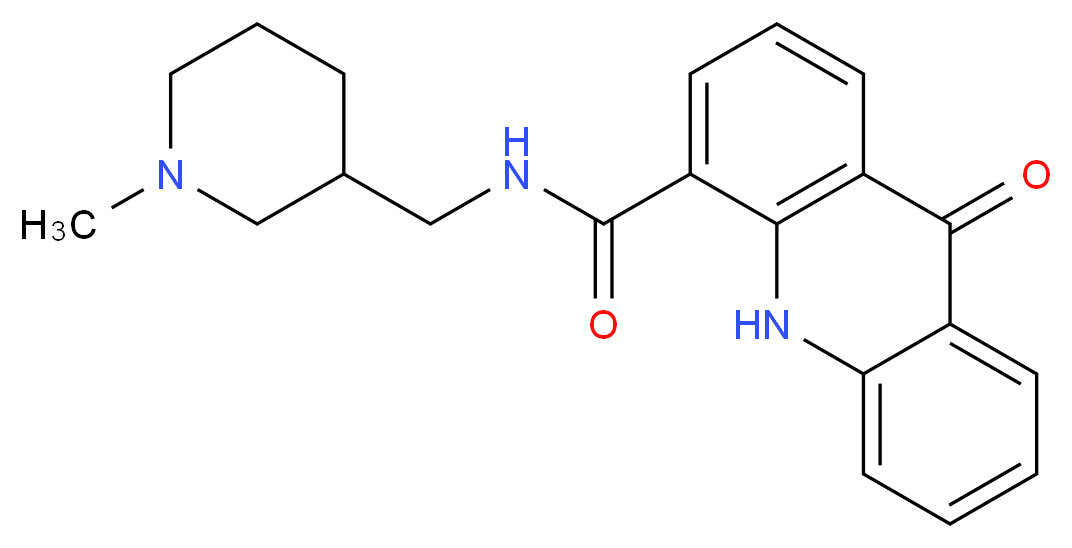 N-[(1-methylpiperidin-3-yl)methyl]-9-oxo-9,10-dihydroacridine-4-carboxamide_Molecular_structure_CAS_)