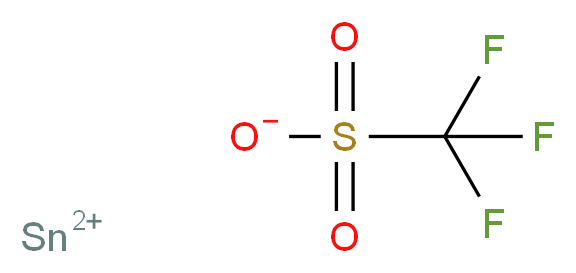 Tin(II) trifluoromethanesulphonate, tech._Molecular_structure_CAS_62086-04-8)