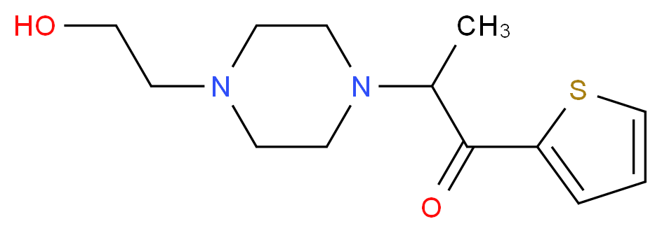 2-[4-(2-Hydroxyethyl)piperazino]-1-(2-thienyl)-1-propanone_Molecular_structure_CAS_)