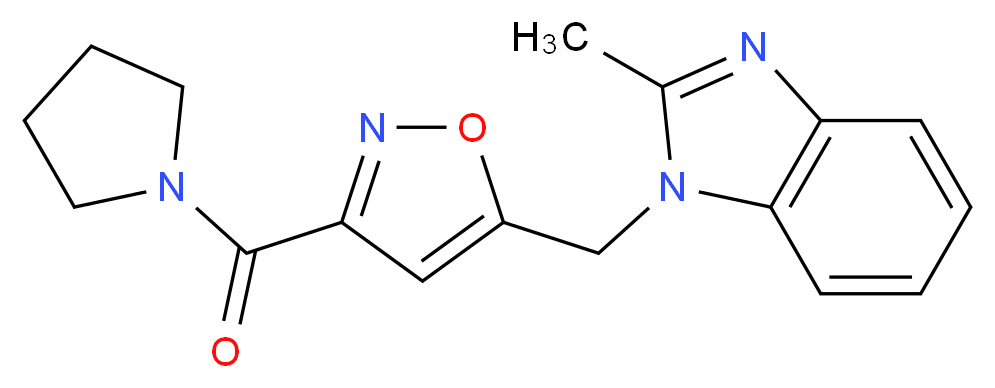 2-methyl-1-{[3-(1-pyrrolidinylcarbonyl)-5-isoxazolyl]methyl}-1H-benzimidazole_Molecular_structure_CAS_)