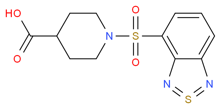 7-[(4-carboxypiperidin-1-yl)sulfonyl]-2,1,3-benzothiadiazol_Molecular_structure_CAS_)