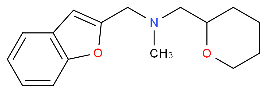 (1-benzofuran-2-ylmethyl)methyl(tetrahydro-2H-pyran-2-ylmethyl)amine_Molecular_structure_CAS_)