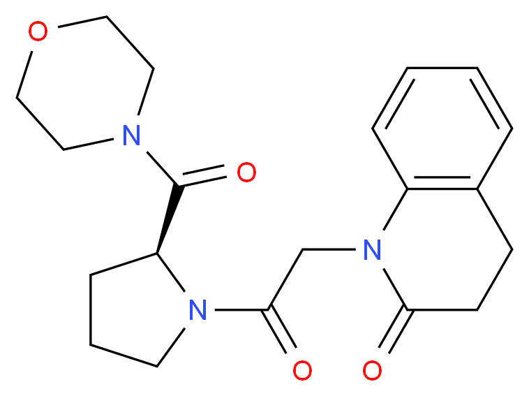1-{2-[(2S)-2-(morpholin-4-ylcarbonyl)pyrrolidin-1-yl]-2-oxoethyl}-3,4-dihydroquinolin-2(1H)-one (non-preferred name)_Molecular_structure_CAS_)