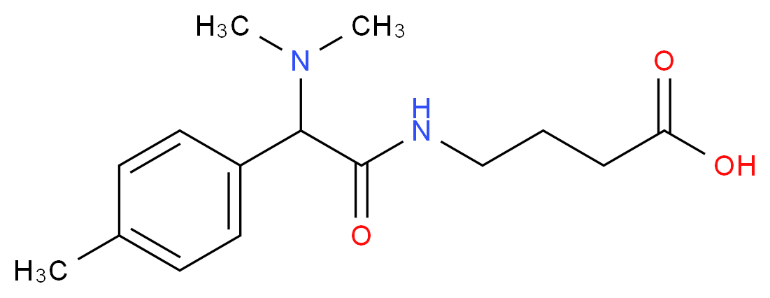 4-{[(dimethylamino)(4-methylphenyl)acetyl]amino}butanoic acid_Molecular_structure_CAS_)