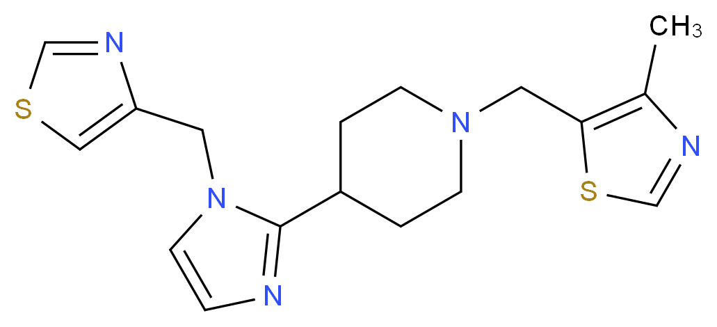 1-[(4-methyl-1,3-thiazol-5-yl)methyl]-4-[1-(1,3-thiazol-4-ylmethyl)-1H-imidazol-2-yl]piperidine_Molecular_structure_CAS_)