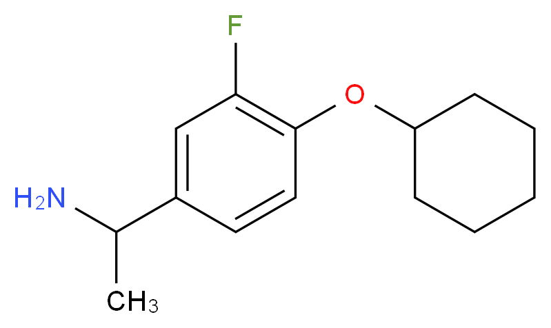 1-[4-(cyclohexyloxy)-3-fluorophenyl]ethan-1-amine_Molecular_structure_CAS_)