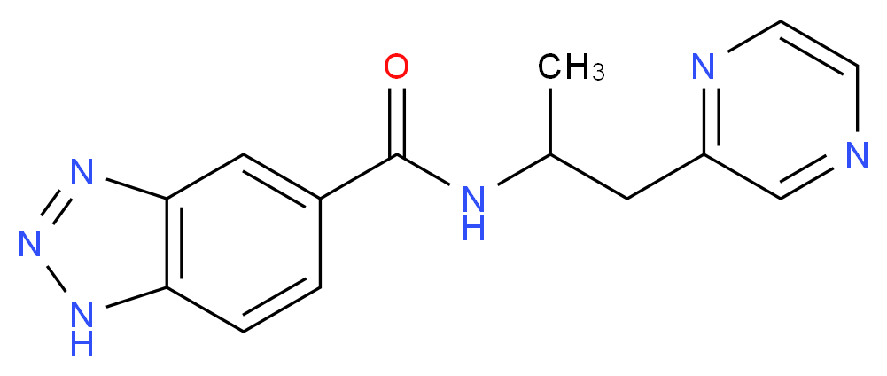 N-(1-methyl-2-pyrazin-2-ylethyl)-1H-1,2,3-benzotriazole-5-carboxamide_Molecular_structure_CAS_)