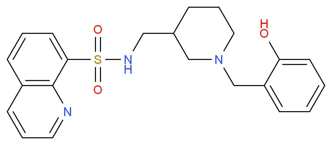 N-{[1-(2-hydroxybenzyl)-3-piperidinyl]methyl}-8-quinolinesulfonamide_Molecular_structure_CAS_)