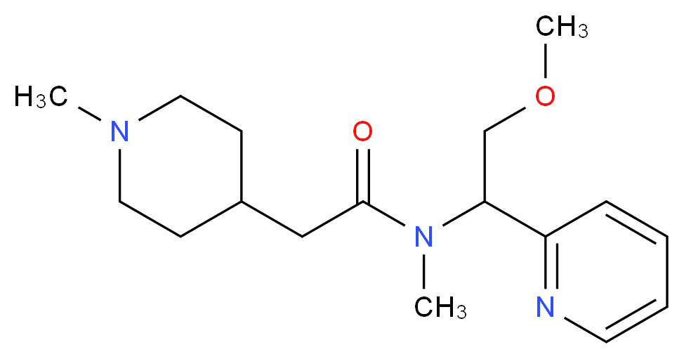 N-(2-methoxy-1-pyridin-2-ylethyl)-N-methyl-2-(1-methylpiperidin-4-yl)acetamide_Molecular_structure_CAS_)