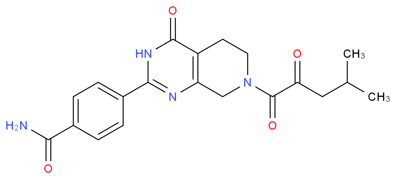 4-[7-(4-methyl-2-oxopentanoyl)-4-oxo-3,4,5,6,7,8-hexahydropyrido[3,4-d]pyrimidin-2-yl]benzamide_Molecular_structure_CAS_)