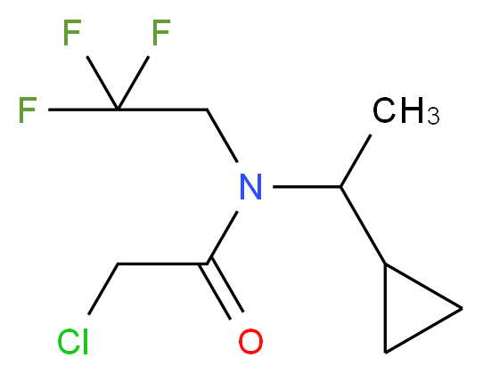 2-chloro-N-(1-cyclopropylethyl)-N-(2,2,2-trifluoroethyl)acetamide_Molecular_structure_CAS_)