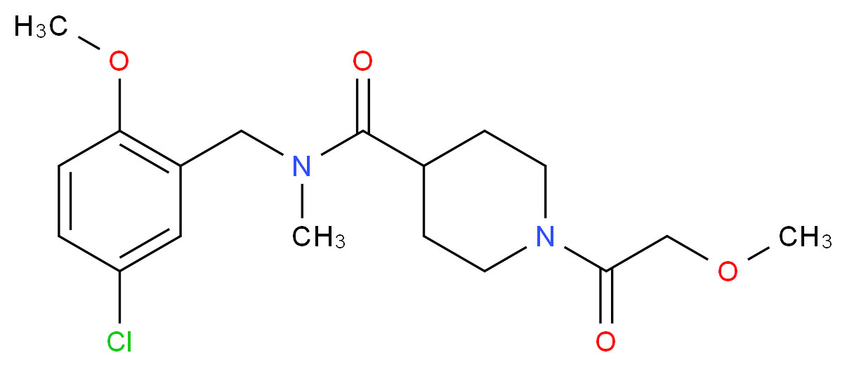 N-(5-chloro-2-methoxybenzyl)-1-(methoxyacetyl)-N-methyl-4-piperidinecarboxamide_Molecular_structure_CAS_)